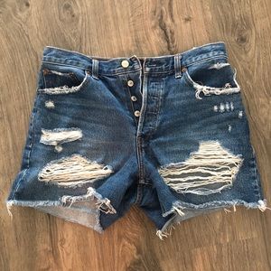 Abercrombie and Fitch Hi-Rise “mom shorts”